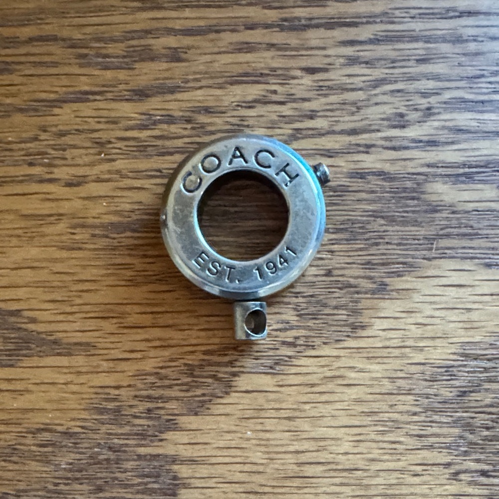 Coach Metallic Silver Keyring older style could be vintage